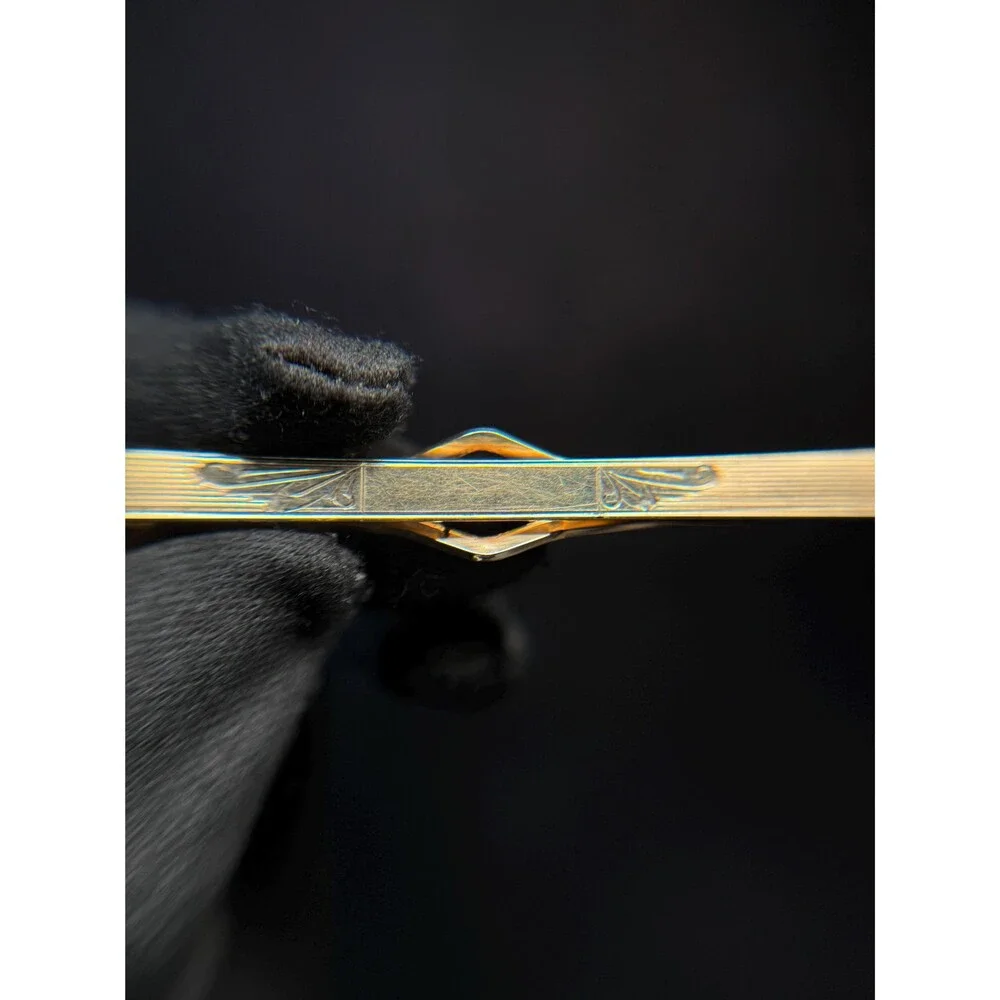 Vintage Anson 1/20 12K Gold Filled Engraved Tie Clip Mid Century